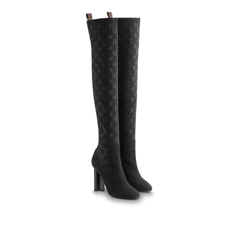 louis vuitton chunky heel boots|louis vuitton thigh boots.